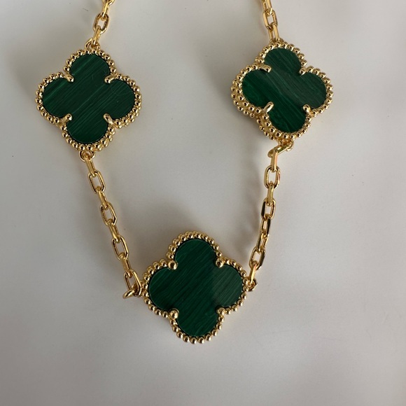 Four leaf bracelet gold&green - Picture 1 of 1